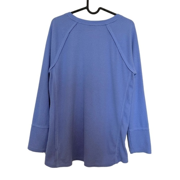 Wildfox Haley Periwinkle Brushed Long Sleeve Top Size Medium - Picture 3 of 8